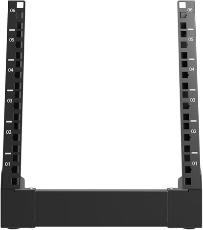 QiaoYoubang 6U Small Desktop Network Rack, 10 inch Mini Open Frame Desktop Cabinet for 10 inch Network, Servers, Audio, Video and Studio Equipment Free Standing Home Office Rack (6U)