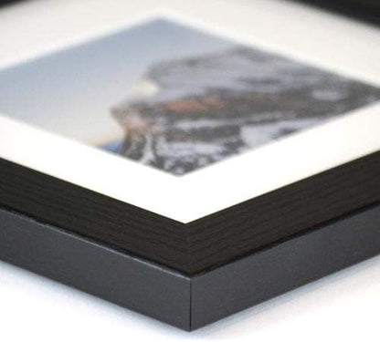 Frame It Easy 33 x 6 Black Grain Wood Frame (Derby)