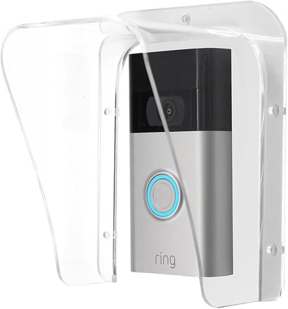 Doorbell Rain Cover Weatherproof Compatible for Ring/Blink/Google Nest Video Doorbells, Large Acrylic Doorbell Cover Protector for Outside Camera Doorbells/Door Keypad/Attendance Machine(Model B)