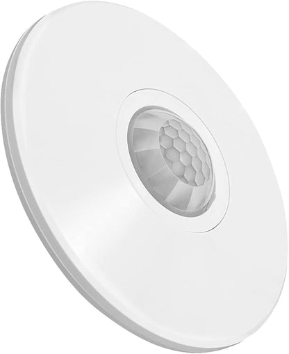 Maxxima Ceiling Mount 360 Degree PIR Occupancy Sensor - Hard-Wired Motion Sensor, 120V LED Compatible, Automatic Sensing Solution for Indoor Use at Max Height 10ft, Ideal for Closets and Pantries