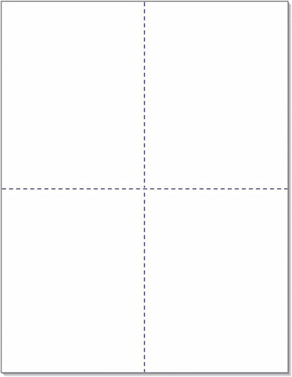 W-2 or 1099 Forms Blank Paper 4-Up Version "NO Instructions on Back" for Laser and Ink Jet Printer (1 Pack of 100 Sheets)