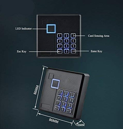 MENGQI-CONTROL 4 Doors RFID/Password Door Lock System Smart Access Control Keyless Entry Systems Keypad Reader Electric Magnetic Lock 110V Power Supply Box (Phone APP Remote Open Door)