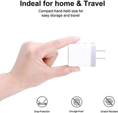 USB Charging Plug, Wall Charger Adapter, Sicodo 3Pack Universal Travel 3.1A 3Muti Port Fast Charging Block Compatible with iPhone 16 15 14 13 12 SE 11Pro,Samsung Galaxy S24 S23 S22 S21 Ultra, Google
