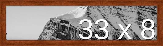 Frame It Easy 33 x 8 Russet Wood Frame (Derby)