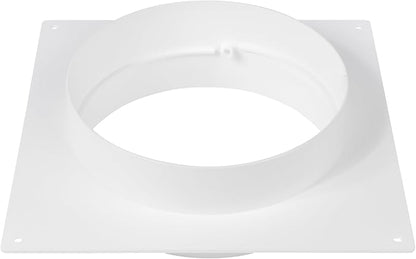 Repa Market 6 Inch Pack of 2 Duct Connector Flange – ABS Plastic Round Male Fit Vent Pipe Adapter – Wall Plate HVAC Exhaust & Intake Coupling – Airflow Fitting for Ventilation and Cooling Systems