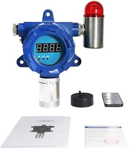ATO Fixed Carbon Monoxide Gas Detector, 4-20mA Signal Output, CO Gas Leak Detector 0 to 100/500/1000 ppm, with Sound and Light Alarm (0-500ppm, 2NO+2NC)