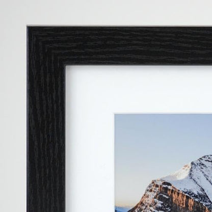 Frame It Easy 33 x 11 Black Grain Wood Frame (Derby)