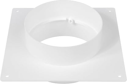 4" Inch Duct Connector Flange - Plastic Straight Pipe Flange for Heating Cooling - Inlet Outlet Ventilation System - Ducting Coupling Wall Plate - Assembly Joint (100mm)