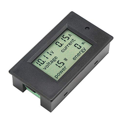 DROK DC Power Meter, 8-100V 100A Volt Amp Watt Meter, LCD Display Multimeter Voltage Current Energy RV Battery Monitor Voltmeter Ammeter Wattmeter with 100A Battery Shunt