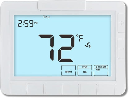 Programmable Auto Changeover Thermostat for Home, Conventional Single-Stage Systems,1 Heat/1 Cool, Extra Large Display, Smart Auto Switching,Easy-to-Use Digital Temperature Control, White Backlight
