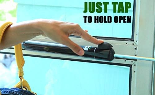Touch 'n Hold Smooth Door Closer - Single Kit (Cranberry) - Standard-Duty Door Closer with Touch-Button Hold Open Feature & Smooth Closing Motion – for (Medium & Lightweight) Storm, Screen Doors.