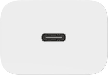 Belkin USB C Charger Block 20W, iPhone Charger Fast Charging - iPhone 17, Air, Pro, Pro Max, Samsung Galaxy S25, Google Pixel 10, iPad, AirPods, Apple Watch, Nintendo Switch 2 & More - White