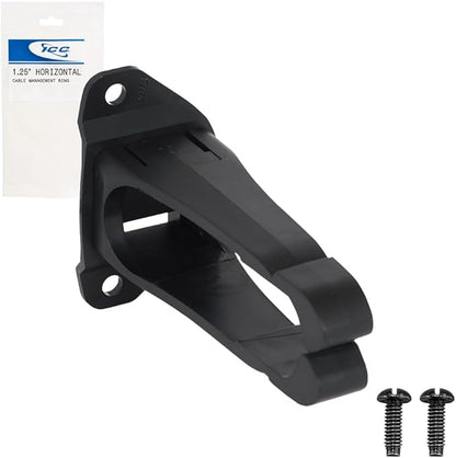 ICC 1.25” Plastic Cable Management Ring, Horizontal, Rack or Wall Mount, Pack of 1 – Cable Organizer for Structured Wiring and Equipment Racks