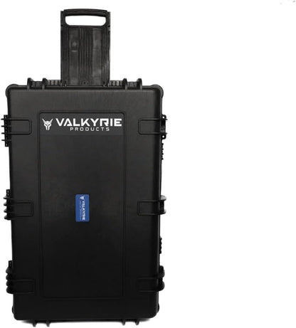 Valkyrie V133 Waterproof Rolling Hard Case with Foam - Camping Storage Box for Cameras, Drones, Accessories - Waterproof Tool Box with Lock Hardware, Large Hard Case (Black, 33.5 x 22.2 x 16.9)