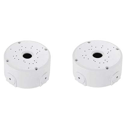 Universal Bullet Security Camera Junction Box Mount Bracket Plastic Rainproof Junction Box Mount Bracket for IP Camera Electric Enclosure, Indoor/Outdoor Wall Cable Junction Base Boxes (2 Pack)