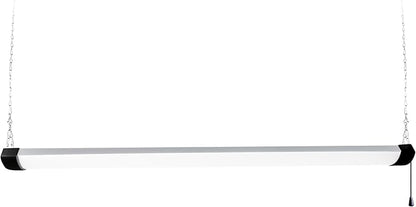 hykolity 4FT 70W LED Shop Light Linkable, 8000lm(300w Equivalent), 5000K Utility Shop Lights for Garages, Workshops, Basements, Hanging or FlushMount, with Power Cord and Pull Chain, ETL, Black,1 Pack