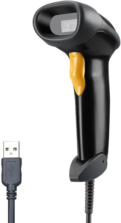 Eyoyo EYH2 Handheld USB 2D Barcode Scanner, Wired Automatic QR Code Scanner PDF417 Data Matrix Bar Code Reader with Long USB Cable for POS Mobile Payment, Convenience Store, Supermarket, Warehouse