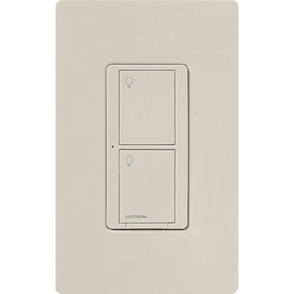Lutron Caseta Original Smart Light Switch (Lutron Smart Hub Required), for Home, LED Lights, and Fans, 6 Amp, Single-Pole/3-Way, Neutral Required, PD-6ANS-LA, Almond, 12 Pack