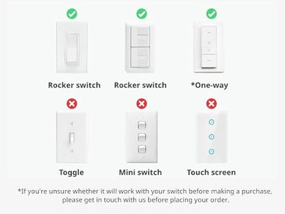 SwitchBot Smart Switch Button Pusher - Bluetooth Fingerbot for Rocker Switch/One-Way Button, Automatic Light Switch, Timer and APP Control, Works with Alexa When Paired with SwitchBot Hub (Black)
