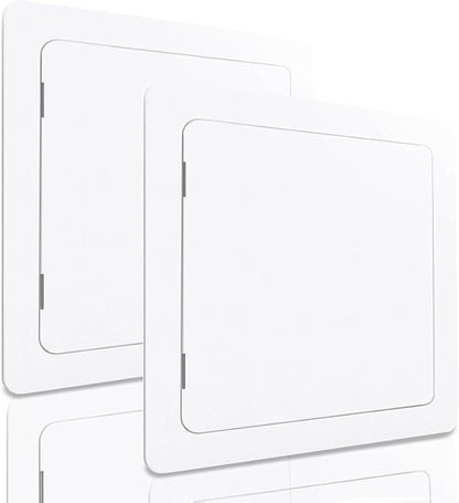 Morvat Access Panel 14x14 Inch for Drywall & Ceiling with Door, Heavy-Duty Durable ABS Plastic & Easy Install Access Box, Wall Hole Cover Plate for Plumbing & Electrical Cables & Wiring, White, 2 Pack
