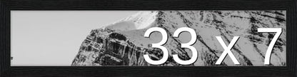 Frame It Easy 33 x 7 Black Grain Wood Frame (Derby)