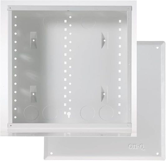 Legrand - OnQ 14 Inch Cable Management, Structured Media Box, In-Wall Enclosure, no cover, Glossy White, EN1480