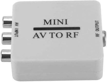 SAIZHUO Video Converter,AV to RF Mini Video Converter Box Driver-Free Adapter TV Signal Switcher 67.25Mhz 61.25Mhz,AV to RF Signal Converter Guaranteed,Stable Performance