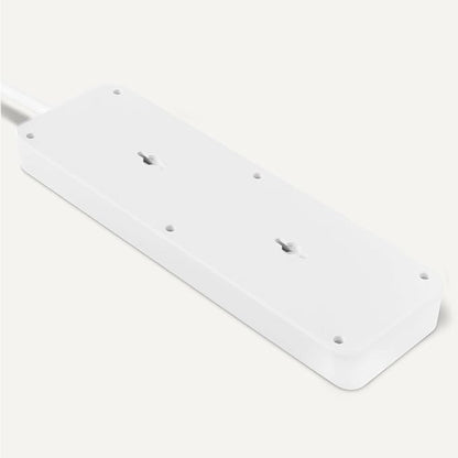 Amazon Basics Surge Protector Power Strip, 12-Outlet, 4000 Joules, 8ft Extension Cord, Rectangle, for Home, Office, Gaming Room, White