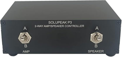 SOLUPEAK P3 2-Way AMP Amplifier to 2 Pair of Speakers Selector Switch Switcher Splitter Combiner Box 2 in 2 Out