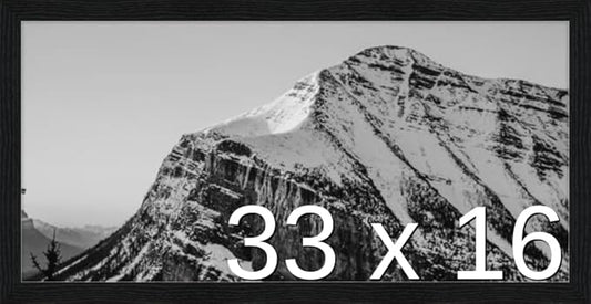 Frame It Easy 33 x 16 Black Grain Wood Frame (Derby)