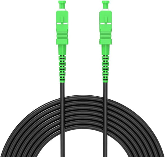 Jeirdus 50M SC/APC to SC/APC Outdoor Armored Simplex 9/125 SM Fiber Optic Cable Jumper Optical Patch Cord Singlemode 50Meters 160ft SC-SC
