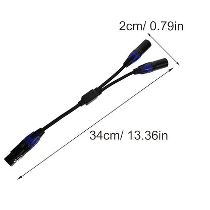 2pcs 2pcs Braided Audio Splitter Cable Male to Dual Female Microphone Accessory Wire with Copper for Stable Signal Transmission and Use