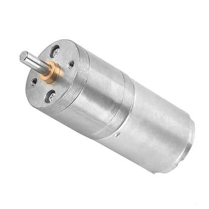 25mm DC 12V 25GA-370 Low Speed Metal Gear Motor for Electronic Locks Robots Electric Curtains Doors Mixers Monitoring Devices Pet Feeders DIY Projects