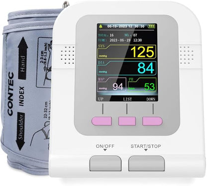 CONTEC Blood Pressure Monitor Upper Arm Cuff 3 Size Cuffs 300 Sets Memory Families use