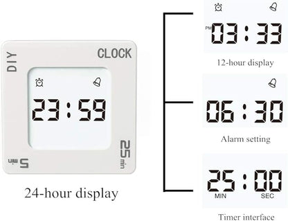 Timer, Creative Shaking Alarm Clock, 5, 25 and Any Minute Time Management Device, Kitchen Timer, Classroom or Meeting Timer, Sports Timer
