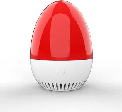 Smart CO2 Detector Air Quality Meter with WiFi Connectivity NDIR Sensor Real Time Monitoring for Home Office Indoor Spaces USB Rechargeable Egg Shaped Design