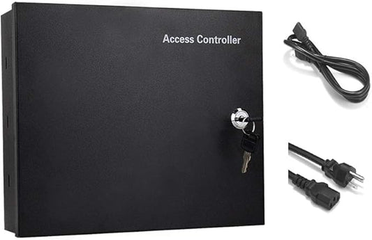 MENGQI-CONTROL 4 Doors RFID/Password Door Lock System Smart Access Control Keyless Entry Systems Keypad Reader Electric Magnetic Lock 110V Power Supply Box (Phone APP Remote Open Door)