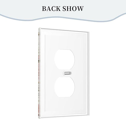 Bvtewkhz Floral Plant Watercolor Flowers Duplex Outlet Decorative Outlet Covers Light Switch Plate Electrical Receptacle Switchplate For Bathroom Kitchen Bedroom