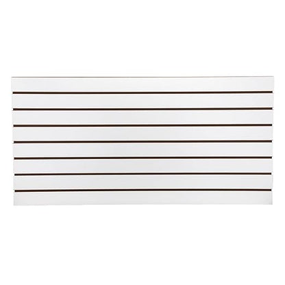 SSWBasics 4ft x 2ft Horizontal White Slatwall Panels Easy Organizer (24"H x 48"L) - Pack of 2 - Streamline Your Space with Effortless Retail Displays, Garage Wall Solutions, and Craft Storage