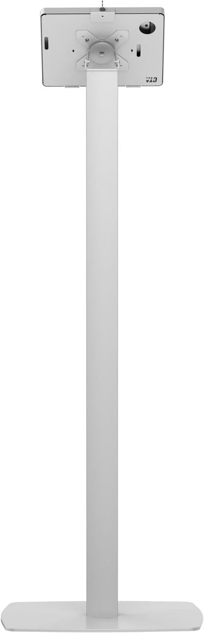CTA Digital Thin Tall Floor Stand Standing 360 Degree Kiosk Display Tablet Holder with Charger Access & Lock for iPad 11 (A16)-Pro 11-inch M4 Air 11-inch M3- iPad 10th Gen - Galaxy Tab & More Tablets