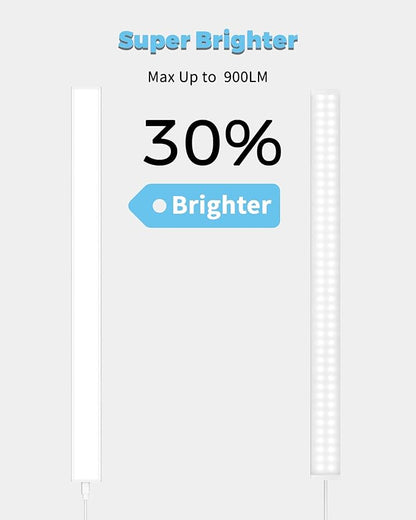 ASOKO Plug-in Under Desk Light, 24Inch LED Workbench Lights with Super Brighten 900Lumen and Smart Memory Function,3 Temps (3000K/4000K/6000K) for Kitchen Sink/Desk/Workbench