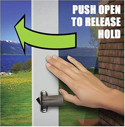 Touch 'n Hold Smooth Dual Door Closer System (Black) – Heavy-Duty - Touch-Button Hold Open Feature & Smooth Closing Motion - Storm & Security Door (Medium/Heavy Weight). New Door/Replace Old Unit
