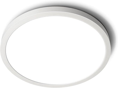 SunRider LED Flush Mount Ceiling Light Fixture, 6000K Cool White, 2400LM, 12 Inch 24W Modern Round Flat Lights, 240W Equiv. Panel Lamp, Non-Dimmable
