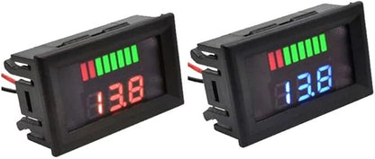 Battery Charge Level Indicator Universal Car Battery Capacity Meter Tester Checker 12V-72V Blue Car Battery Tester Motorcycle Battery Checker Battery Fuel Gauge Indicator Battery Capacity Meter Teste