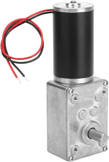 Reversible Gear Motor, 24V 8mm Shaft Gear Motor High Torsion Speed Reduce Electric Motor for Curtain Machine Advertising Equipment Window Opener Smart Device (100RPM)