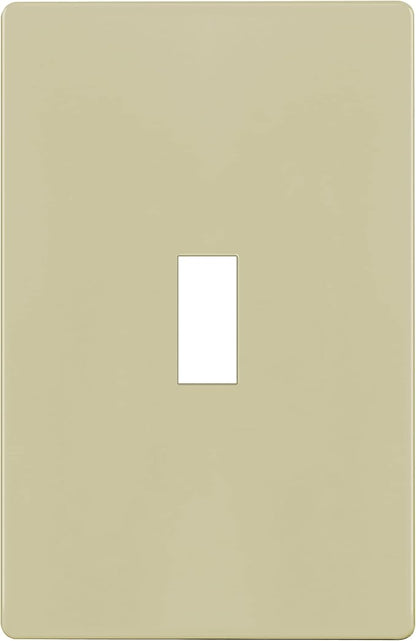 ENERLITES Screwless Toggle Switch Wall Plate, Child Safe Light Switch Cover, Standard Size 1-Gang 4.68" x 2.93", Unbreakable Polycarbonate Thermoplastic, UL Listed, SI8811-I, Glossy, Ivory