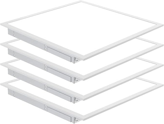 NUWATT 4 Pack, 2x2 FT LED Ceiling Panel, 40W, 3000K, 4400 Lumens, 120-277V, 0-10V Dimmable, Flat Backlit Fixture, Flush or Drop Ceiling Light, Dust Proof IP Rated, ETL Listed