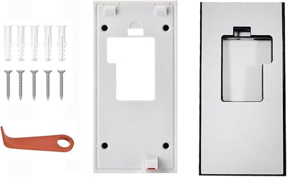 Fansoun Adhesive Video Doorbell Mount for Ring Battery Doorbell(2024 Release) No Drilling Camera Door Mounting Holder Bracket Accessories for Apartments Office Houses (White)