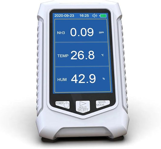NH3 Meter Ammonia Air Quality Monitor Portable Ammonia Gas Detector Handheld NH3 Analyzer Gas Tester Ammonia Sensor Alert Device