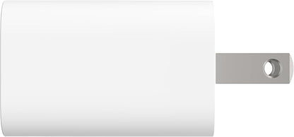 Belkin USB C Charger Block 20W, iPhone Charger Fast Charging - iPhone 17, Air, Pro, Pro Max, Samsung Galaxy S25, Google Pixel 10, iPad, AirPods, Apple Watch, Nintendo Switch 2 & More - White